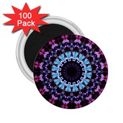 Kaleidoscope Mandala Purple Pattern Art 2 25  Magnets (100 Pack)  by paulaoliveiradesign