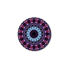 Kaleidoscope Mandala Purple Pattern Art Golf Ball Marker (4 Pack) by paulaoliveiradesign