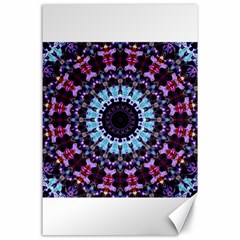 Kaleidoscope Mandala Purple Pattern Art Canvas 24  X 36  by paulaoliveiradesign