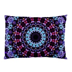 Kaleidoscope Mandala Purple Pattern Art Pillow Case by paulaoliveiradesign