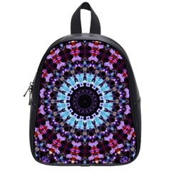 Kaleidoscope Mandala Purple Pattern Art School Bag (small) by paulaoliveiradesign