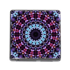 Kaleidoscope Mandala Purple Pattern Art Memory Card Reader (square) by paulaoliveiradesign