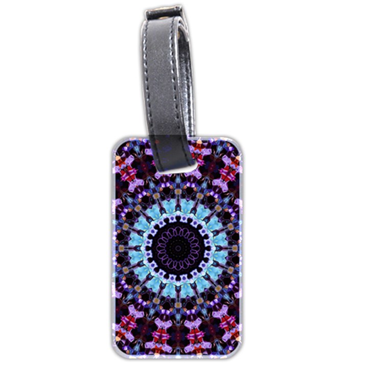 Kaleidoscope Mandala Purple Pattern art Luggage Tags (Two Sides)