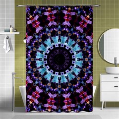 Kaleidoscope Mandala Purple Pattern Art Shower Curtain 48  X 72  (small)  by paulaoliveiradesign