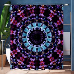 Kaleidoscope Mandala Purple Pattern Art Shower Curtain 60  X 72  (medium)  by paulaoliveiradesign