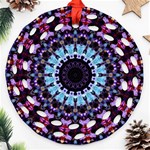 Kaleidoscope Mandala Purple Pattern art Round Filigree Ornament (Two Sides) Front