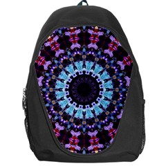 Kaleidoscope Mandala Purple Pattern Art Backpack Bag by paulaoliveiradesign