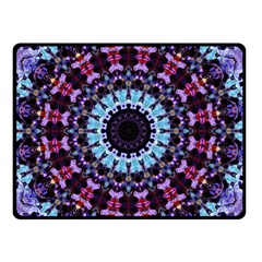 Kaleidoscope Mandala Purple Pattern Art Double Sided Fleece Blanket (small) 