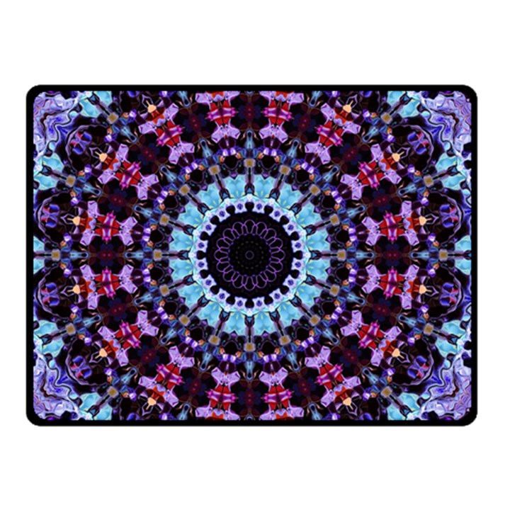 Kaleidoscope Mandala Purple Pattern art Double Sided Fleece Blanket (Small) 