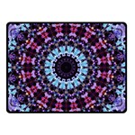 Kaleidoscope Mandala Purple Pattern art Double Sided Fleece Blanket (Small)  45 x34  Blanket Back