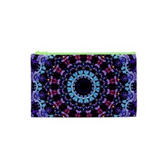 Kaleidoscope Mandala Purple Pattern Art Cosmetic Bag (xs) by paulaoliveiradesign