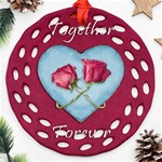 Love Concept Design Round Filigree Ornament (Two Sides) Back