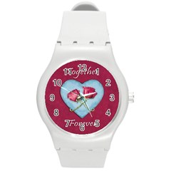 Love Concept Design Round Plastic Sport Watch (m) by dflcprints