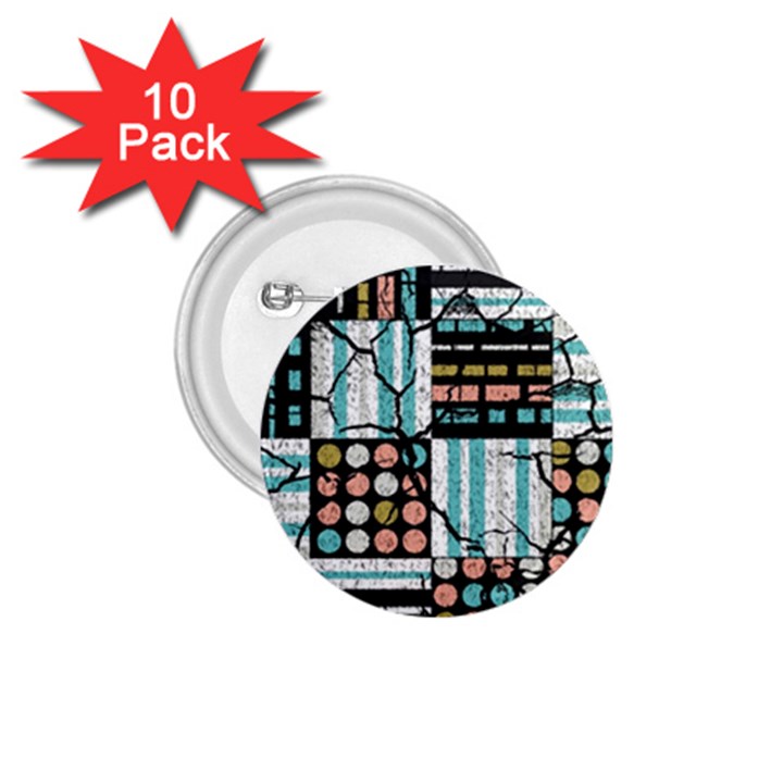 Distressed Pattern 1.75  Buttons (10 pack)