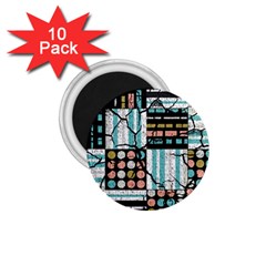 Distressed Pattern 1 75  Magnets (10 Pack)  by linceazul