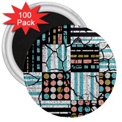 Distressed Pattern 3  Magnets (100 Pack) by linceazul