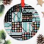 Distressed Pattern Round Ornament (Two Sides) Front