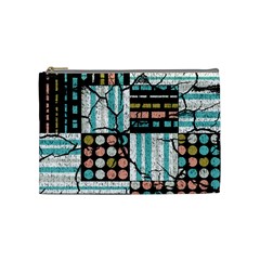 Distressed Pattern Cosmetic Bag (medium)  by linceazul