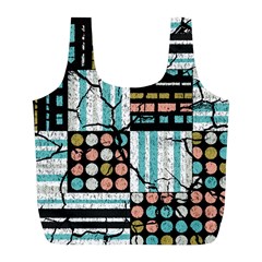 Distressed Pattern Full Print Recycle Bags (l)  by linceazul