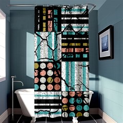 Distressed Pattern Shower Curtain 36  X 72  (stall)  by linceazul