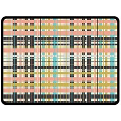 Plaid Pattern Fleece Blanket (large)  by linceazul