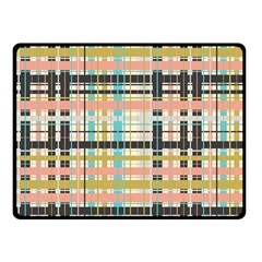 Plaid Pattern Fleece Blanket (small) by linceazul