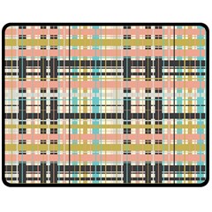 Plaid Pattern Double Sided Fleece Blanket (medium)  by linceazul