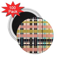 Plaid Pattern 2 25  Magnets (100 Pack)  by linceazul