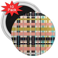 Plaid Pattern 3  Magnets (10 Pack)  by linceazul