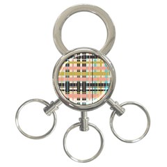 Plaid Pattern 3-ring Key Chains by linceazul