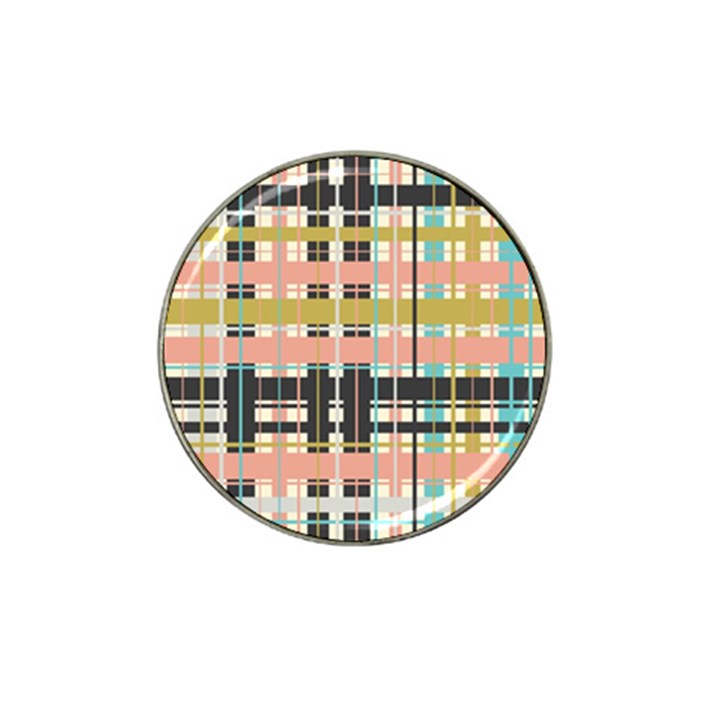 Plaid Pattern Hat Clip Ball Marker (4 pack)