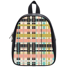 Plaid Pattern School Bag (small) by linceazul