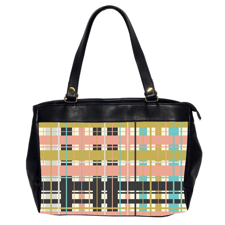 Plaid Pattern Office Handbags (2 Sides) 