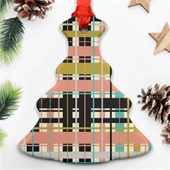 Plaid Pattern Ornament (christmas Tree)  by linceazul