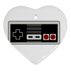 Video Game Controller 80s Ornament (heart) by Valentinaart