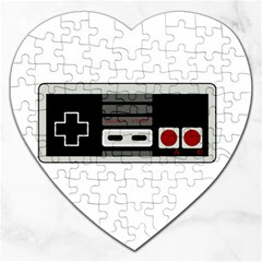 Video Game Controller 80s Jigsaw Puzzle (heart) by Valentinaart