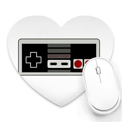 Video Game Controller 80s Heart Mousepads by Valentinaart