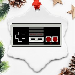 Video Game Controller 80s Snowflake Ornament (two Sides) by Valentinaart