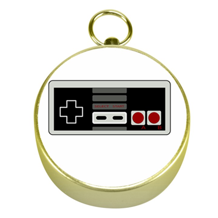 Video Game Controller 80s Gold Compasses