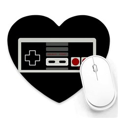 Video Game Controller 80s Heart Mousepads by Valentinaart