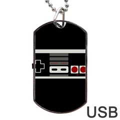 Video Game Controller 80s Dog Tag Usb Flash (two Sides) by Valentinaart