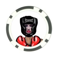 Feminist Poker Chip Card Guard by Valentinaart