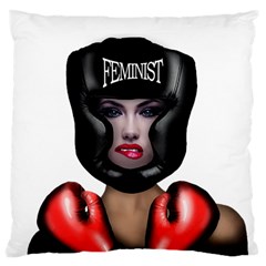 Feminist Large Cushion Case (one Side) by Valentinaart