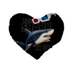 The Shark Movie Standard 16  Premium Flano Heart Shape Cushions Front