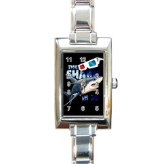 The Shark Movie Rectangle Italian Charm Watch by Valentinaart