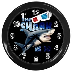 The Shark Movie Wall Clocks (black) by Valentinaart