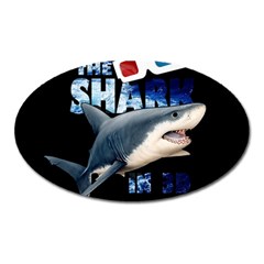 The Shark Movie Oval Magnet by Valentinaart