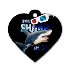 The Shark Movie Dog Tag Heart (one Side) by Valentinaart