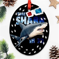 The Shark Movie Oval Filigree Ornament (two Sides) by Valentinaart