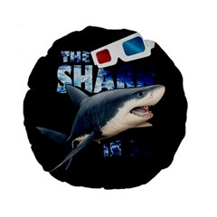 The Shark Movie Standard 15  Premium Round Cushions by Valentinaart